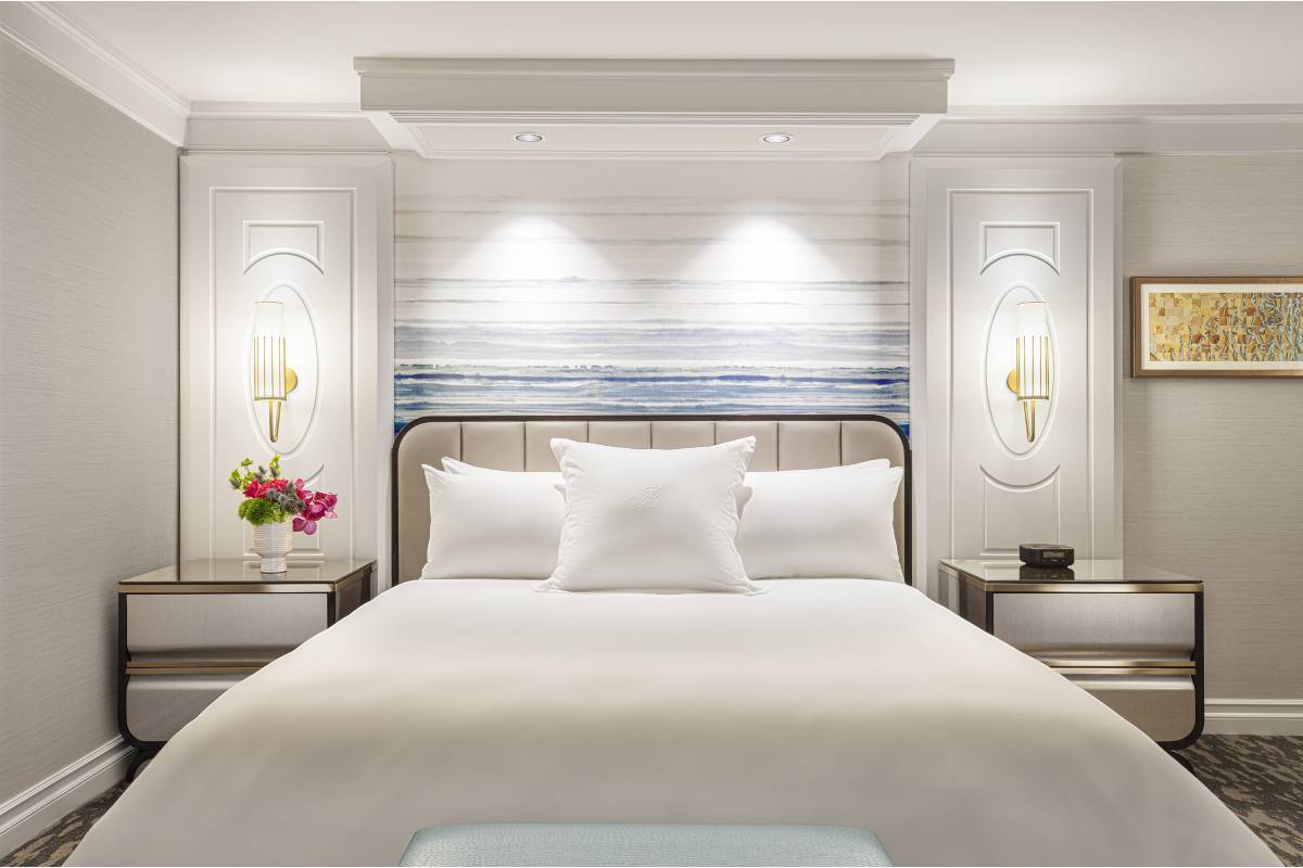 Ett Bellagio-rum efter renovering. (Courtesy, MGM Resorts International)