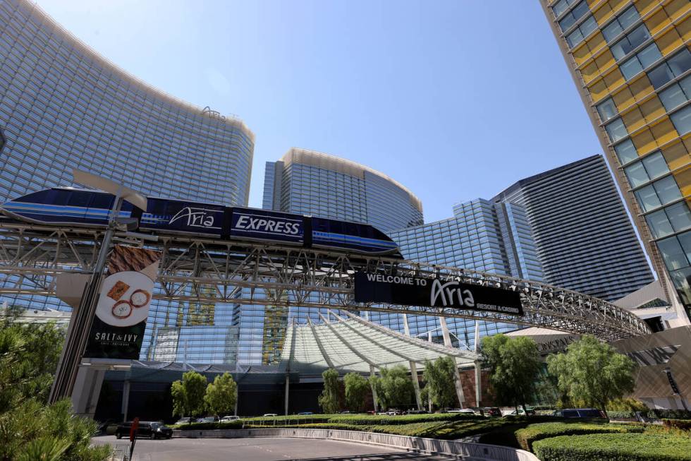 Aria och Vdara i Las Vegas torsdagen den 1 juli 2021. (KM Cannon/Las Vegas Review-Journal) @ ...